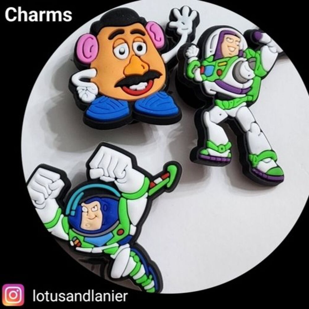 Shoe Charms" Toy Story"  Charms Set of 3
